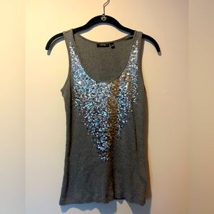APT. 9 - Sequin Grey Tank‎ Top size Small